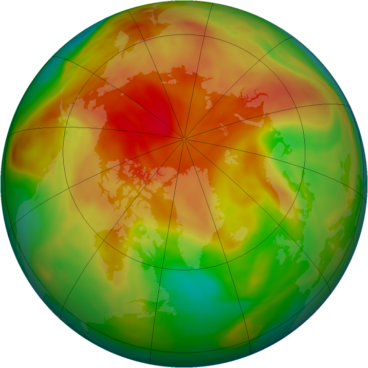 Arctic ozone map for 05 April 2005
